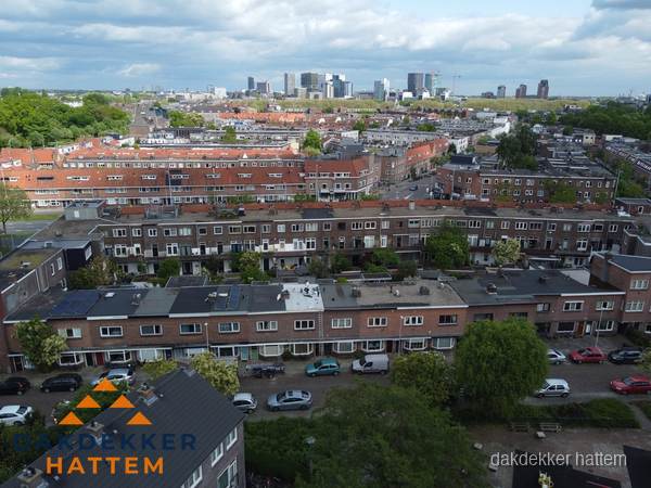 Luchtfoto van daken in woonwijk Hattem Luchtfoto van daken in woonwijk Hattem